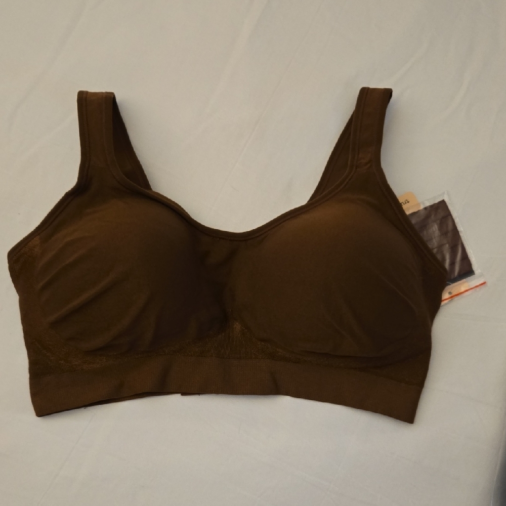 Truekind Wirefree Seamless Brown Women's Bra Size XL